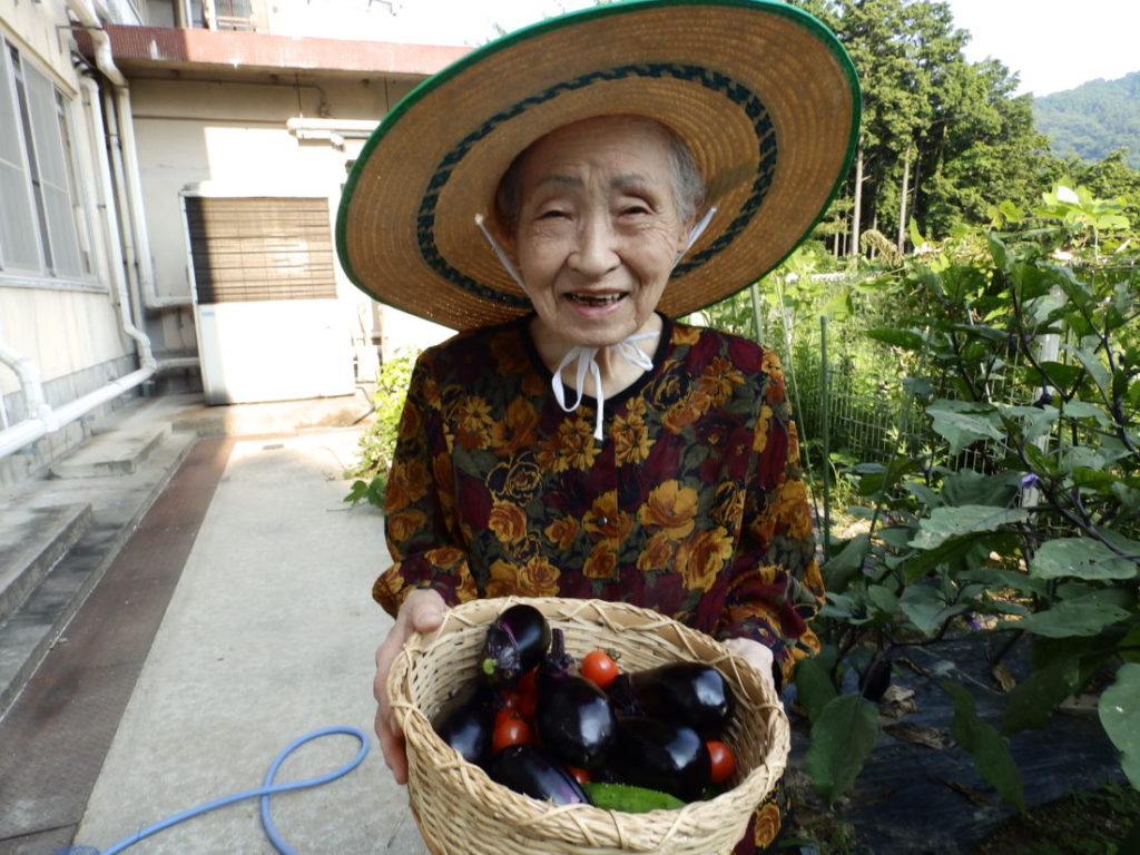 収穫後の記念撮影